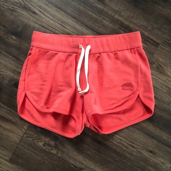 Roots Pants - Roots | S | Red Athletic Shorts with Drawstring